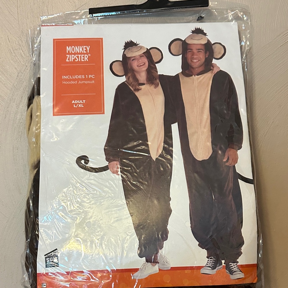 Adult monkey Halloween costume.